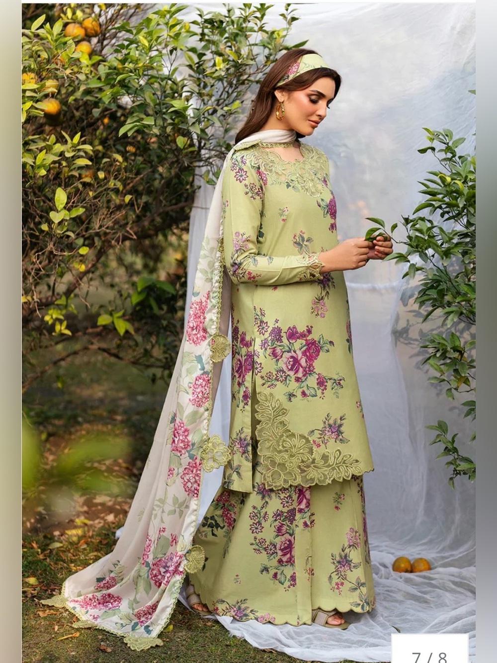 Pakistani Indian embroidery dress brand Iznik lawn cotton dress /suit - Picture 2 of 16
